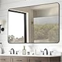 Desbing 30" X 48"bathroom Mirror, Matte Black