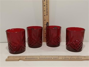 4- Shannon Crystal Red Glasses