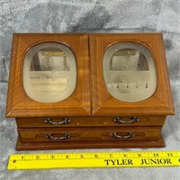Vintage Wooden Trinket Jewelry Dresser Box