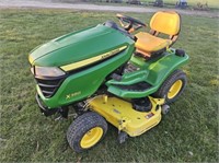 John Deere X380 W/48"deck, starts and runs good