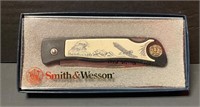 Vintage Smith&Wesson Scrimshaw Pocket Knife Eagle