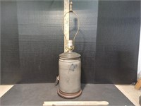 Vintage Stoneware Lamp, 22" Tall