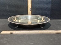 Silver-Plated Claw Foot Serving Dish