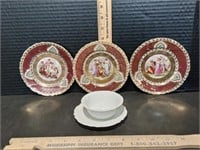 3- Vintage Decorative 6" Plates From Austria and H