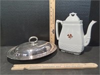 Anthony Shaw & Son Tea Pot and Silver-plated Cover
