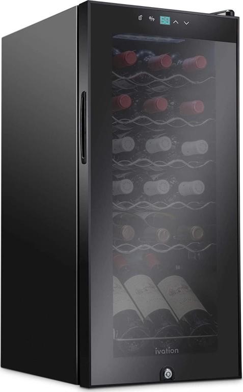 Wine Cooler Mini Refrigerator Bar Fridge with Lock