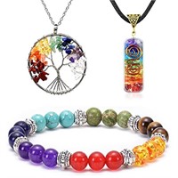 7 Chakra Crystals Healing Bracelet Necklace Stone