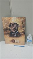 CHOCOLATE LAB BY LARRY CHANDLER TIN SIGN