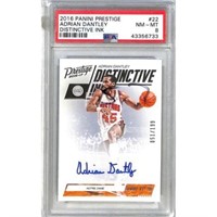 2016 Prestige Adrian Dantley Signed Card Psa Dna 8