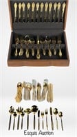 Two Sets of Gold Tone Silverware/ Flatware