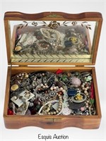 Vintage Jewelry Box full of Jewelry