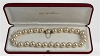 Majorica- Jumbo Genuine Pearls & Sterling Necklace