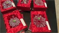 (5) 2010 Waterford Crystal Christmas ornaments