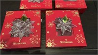 (4) Waterford crystal mini ornaments