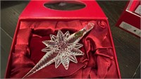 (4) Waterford crystal Christmas ornaments