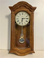Howard Miller Oak Wood Wall Clock 28x12in
