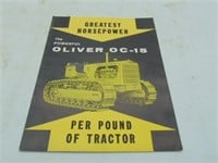 Oliver OC-15 Literature-
