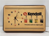 Kendall Motor Oil Light-Up Clock (As-Is)