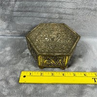 Vintage Metal  Jewelry/Trinket Box