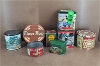 8pc Vintage Collectible Tins