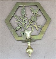 Brass Wall Hanging Candle Sconce