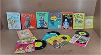 Vintage Childrens Books & 45 Records