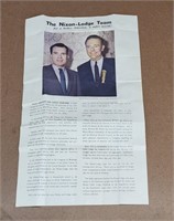 Vintage Political Advert .. Nixon-Lodge Team