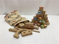 Childrens Vintage Bonhop Blocks and 2 sizes of let