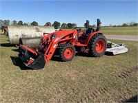 '22Kioti KL5530 tractor 32.2hrs w grapple&bush hog