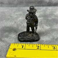 Vintage Pewter Miner Man “Phineas” W/ Fools Gold