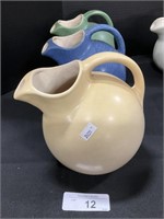 3 Rum Rill Pottery Pitchers.