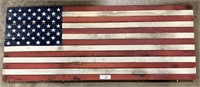 Handmade Wooden American Flag.