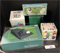 Golf Putt Returner, Golf Ball Personalizer,