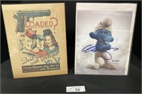 George Lopez Signed Smurf Photograph, Advertising.