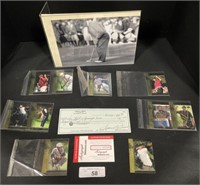 Signed Samuel Snead Check & Tiger Woods Trading