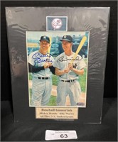 Signed Mickey Mantle & Billy Martin Photograph.