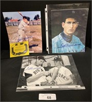 Signed Baseball Player Photographs.