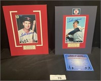 2 Signed Ted Williams Photographs.