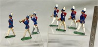 Antique military band hand-painted lead soldiers