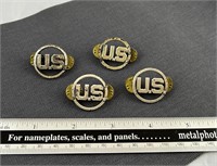 Vintage US Military Lapel Pin Metal Badges