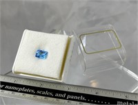 Swiss Blue Topaz 2.6 cts emerald cut gemstone