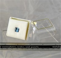 Faceted London Blue Topaz Square 2.7 cts