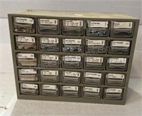 Metal Hardware Storage with Contents
