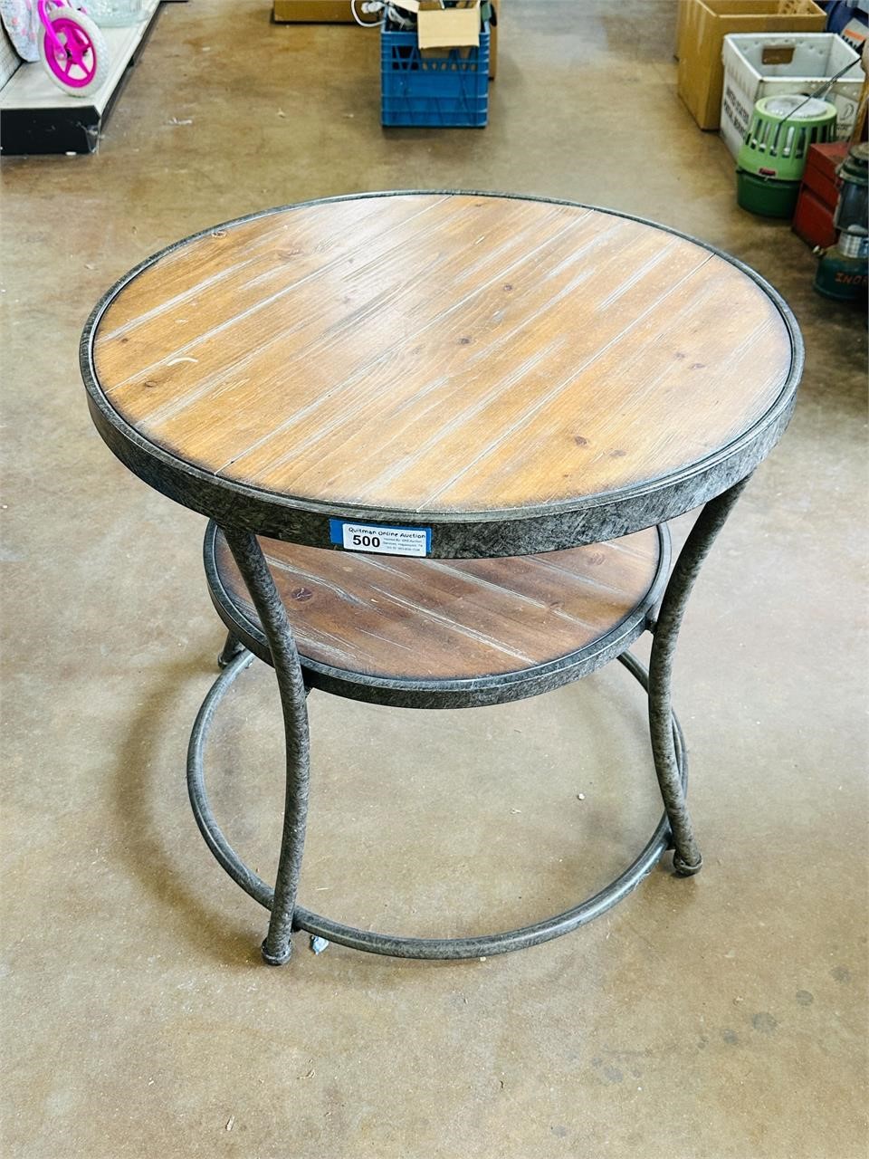 Round Tiered Side Table