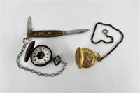 Pocket Watches Chains & Knife