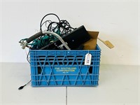 Crate of Hand Tools, Straps & Cords