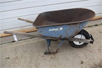 Jackson steel flat free wheelbarrow; as is