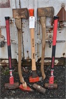2 Razor-Back sledge hammers, Stihl splitting maul,