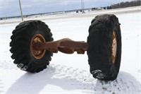 HEAVY DUTY CAST AXLE OFF A SMALL PAYLOADER