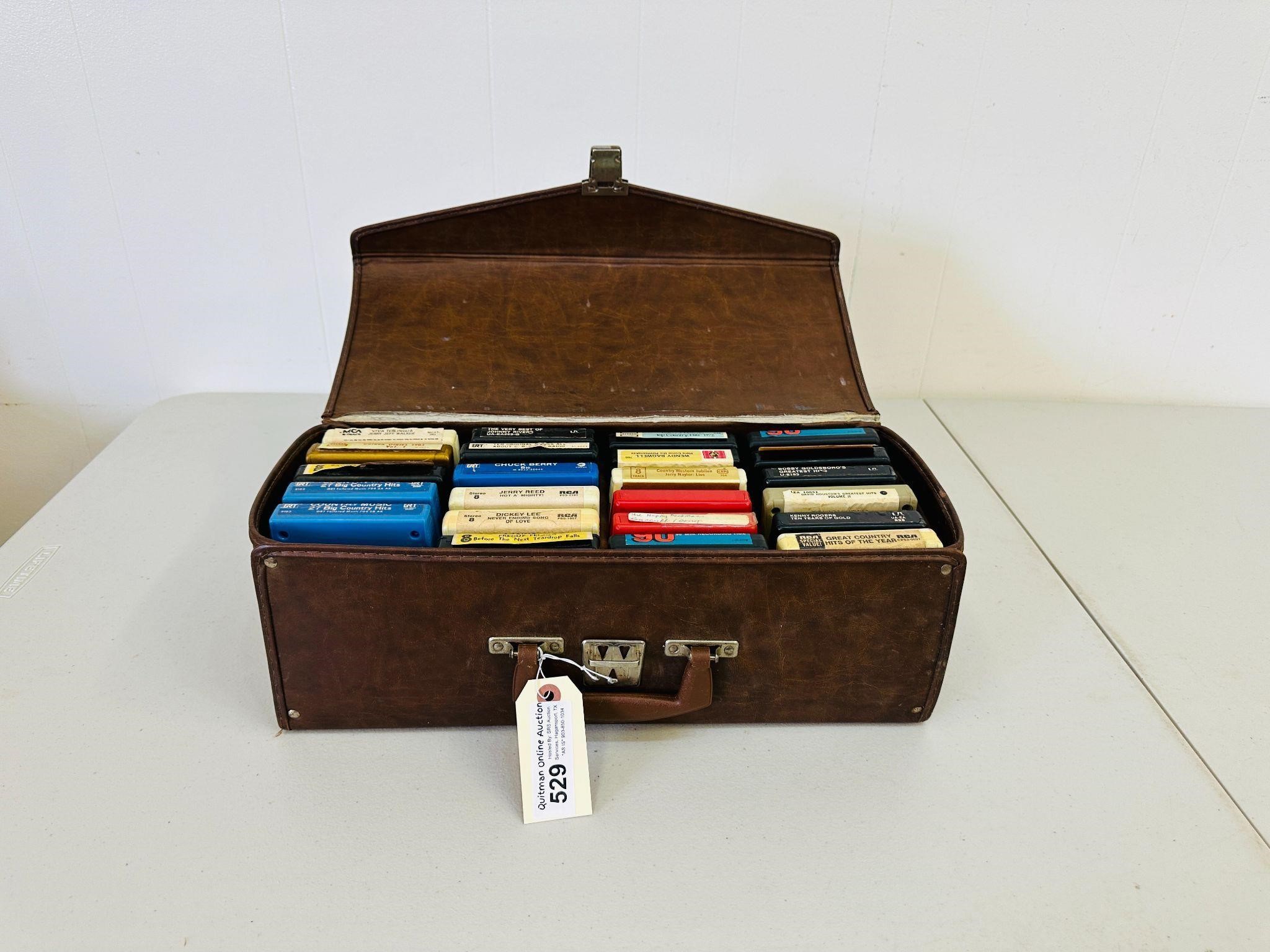 8 Track Carrying Case & Tapes